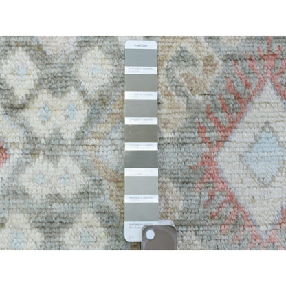 Tribal & Geometric Wool Hand Knotted Rug Multicolored No Border 4.0X6.1 -O072743