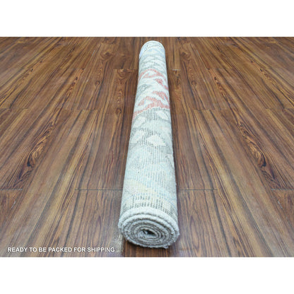 Tribal & Geometric Wool Hand Knotted Rug Multicolored No Border 4.0X6.1 -O072743