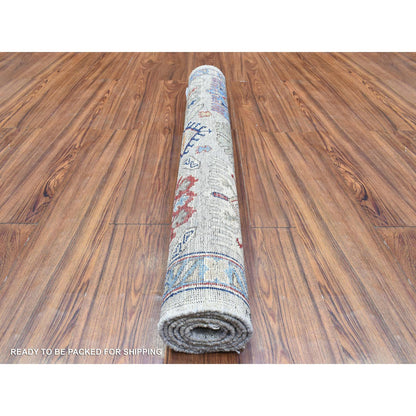 Traditional Wool Hand Knotted Rug Grey 3.3X4.10  -O072747