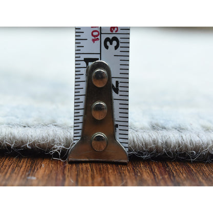 Oushak And Peshawar Wool Hand Knotted Rug Blue Light Gray 2.8X9.6 -O072761