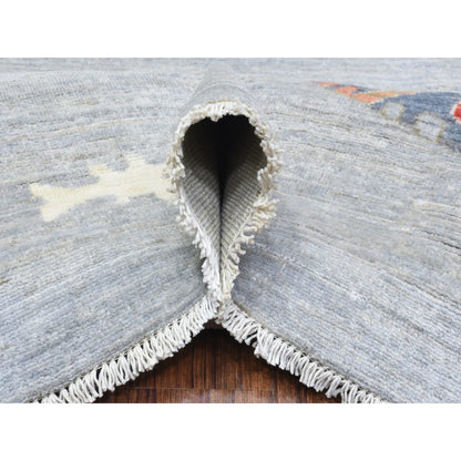 Modern and Contemporary Wool Hand Knotted Rug Grey No Border 9.2X11.9 -O072764