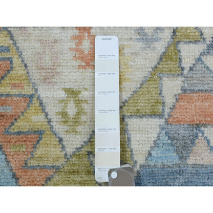 Tribal & Geometric Wool Hand Knotted Rug Multicolored No Border 6.1X8.8 -O072795