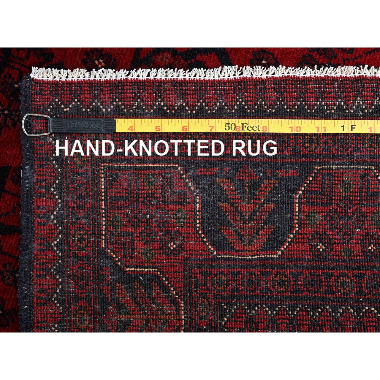 Red 3'4" x 5'0" Tribal & Geometric Hand knotted Wool Rug - Sku: O0727