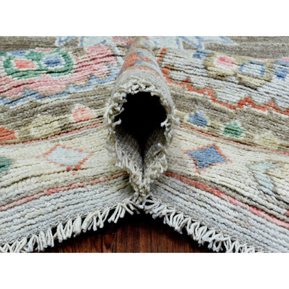 Tribal & Geometric Wool Hand Knotted Rug Grey Brown 8.2X10.3 -O072820