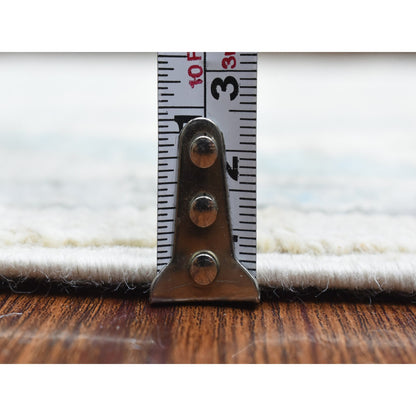 Oushak And Peshawar Wool Hand Knotted Rug Ivory Ivory 2.8X15.4 -O072837