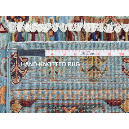 Kazak Wool Hand Knotted Rug Blue No Border 2.9X9.10 -O072853