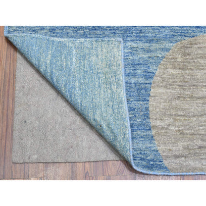 Modern and Contemporary Wool Hand Knotted Rug Multicolored No Border 9.1X12.0 -O072883