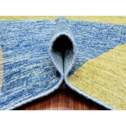 Modern and Contemporary Wool Hand Knotted Rug Multicolored No Border 9.1X12.0 -O072883