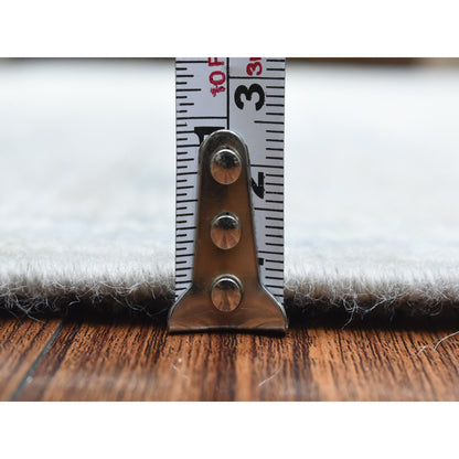 Oushak And Peshawar Wool Hand Knotted Rug Grey Light Gray 2.9X15.3 -O072902