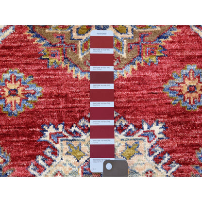 Kazak Wool Hand Knotted Rug Red Ivory 3.0X11.0 -O072908