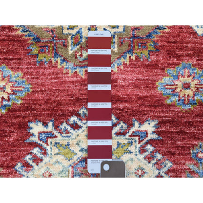 Kazak Wool Hand Knotted Rug Red Ivory 3.1X11.0 -O072910