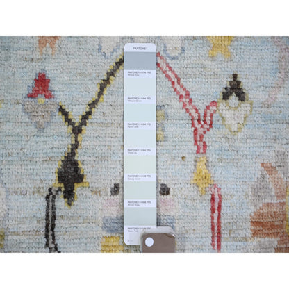 Oushak And Peshawar Wool Hand Knotted Rug Green Nyanza Green 5.9X9.0 -O072970