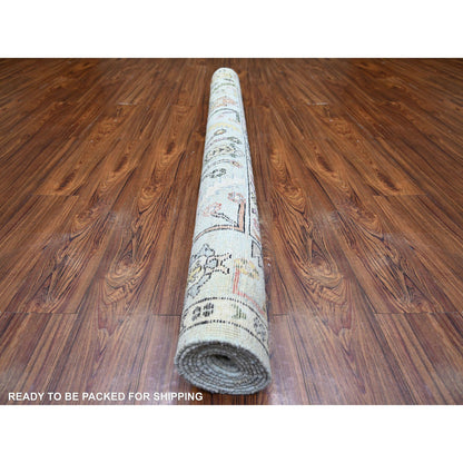 Oushak And Peshawar Wool Hand Knotted Rug Green Nyanza Green 5.9X9.0 -O072970