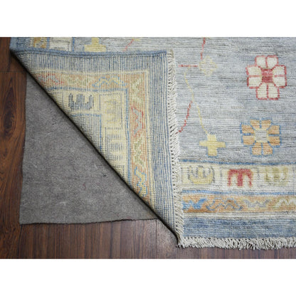 Oushak And Peshawar Wool Hand Knotted Rug Blue Gray 11.10X16.0 -O073028