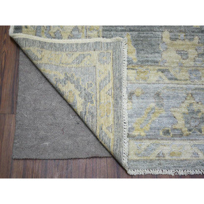 Oushak And Peshawar Wool Hand Knotted Rug Grey Gray 6.2X8.9 -O073033