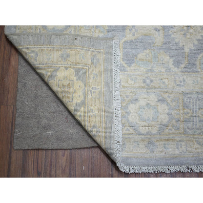 Oushak And Peshawar Wool Hand Knotted Rug Grey Gray 7.10X9.7 -O073035