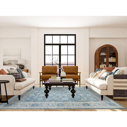 Oushak And Peshawar Wool Hand Knotted Rug Grey Gray 8.2X9.8 -O073052