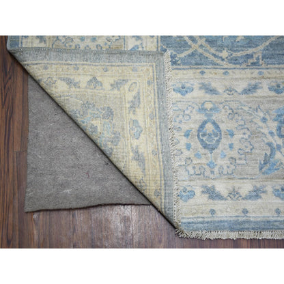Oushak And Peshawar Wool Hand Knotted Rug Grey Gray 8.2X9.8 -O073052