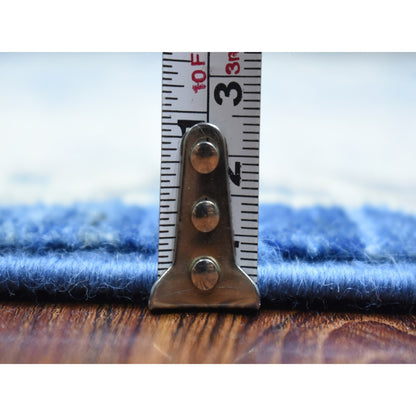 Oushak And Peshawar Wool Hand Knotted Rug Blue Light Blue 5.10X9.1 -O073056