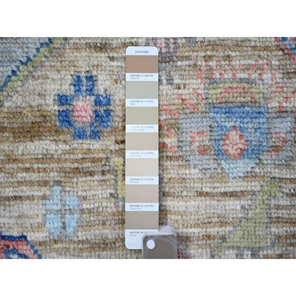 Tribal & Geometric Wool Hand Knotted Rug Grey Gray 6.1X9.0 -O073101