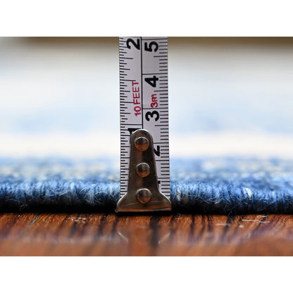 Oushak And Peshawar Wool Hand Knotted Rug Blue Blue 6.2X8.8 -O073105