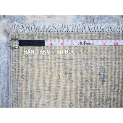Oushak And Peshawar Wool Hand Knotted Rug Grey Gray 3.10X6.0 -O073117