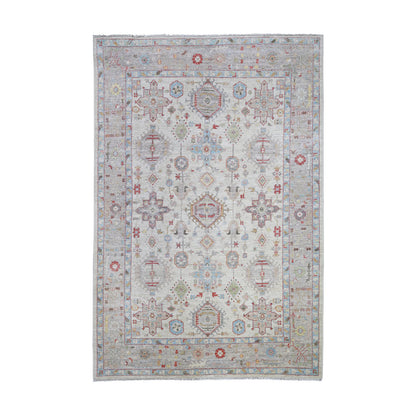 Oushak And Peshawar Wool Hand Knotted Rug Beige Beige 6.0X9.0 -O073143
