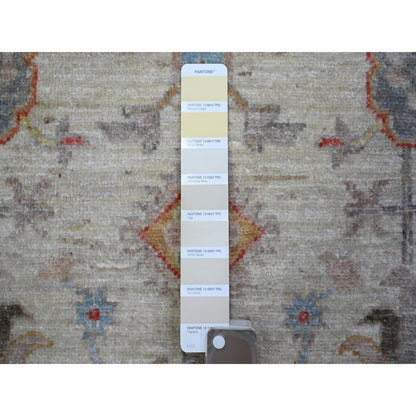 Oushak And Peshawar Wool Hand Knotted Rug Beige Beige 6.0X9.0 -O073143