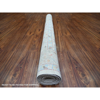 Oushak And Peshawar Wool Hand Knotted Rug Beige Beige 6.0X9.0 -O073143