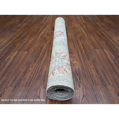 Oushak And Peshawar Wool Hand Knotted Rug Brown Brown 4.0X5.10 -O073146