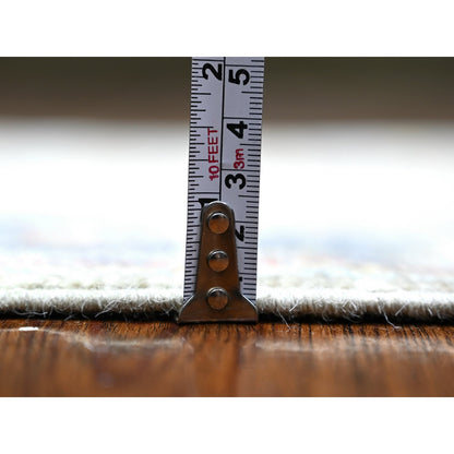 Oushak And Peshawar Wool Hand Knotted Rug Grey Blue 2.4X19.8 -O073175