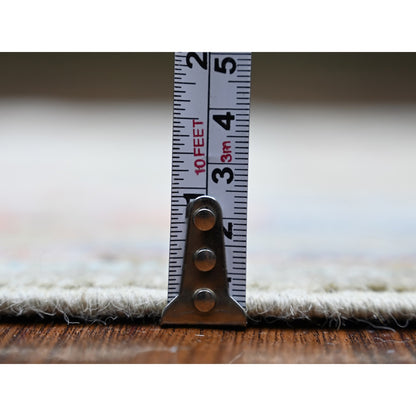 Oushak And Peshawar Wool Hand Knotted Rug Grey Blue 2.6X19.8 -O073179