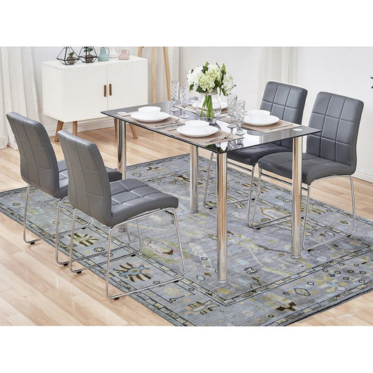 Oushak And Peshawar Wool Hand Knotted Rug Grey Gray 8.1X9.9 -O073184