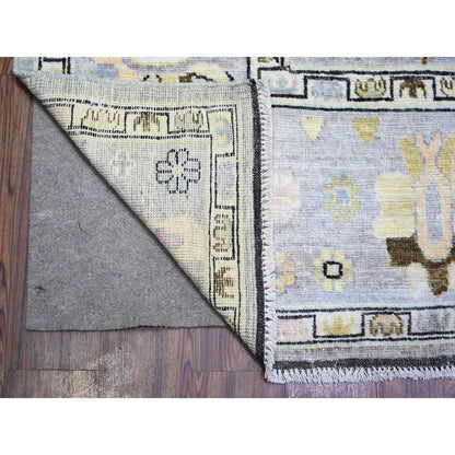 Oushak And Peshawar Wool Hand Knotted Rug Grey Gray 8.1X9.9 -O073184