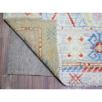 Tribal & Geometric Wool Hand Knotted Rug Grey Gray 6.1X8.10 -O073261