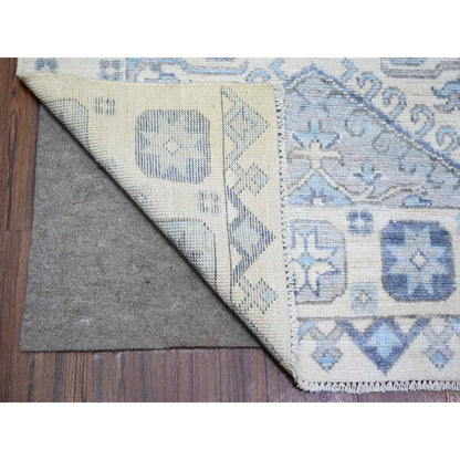 Tribal & Geometric Wool Hand Knotted Rug Ivory Ivory 8.0X9.7 -O073263