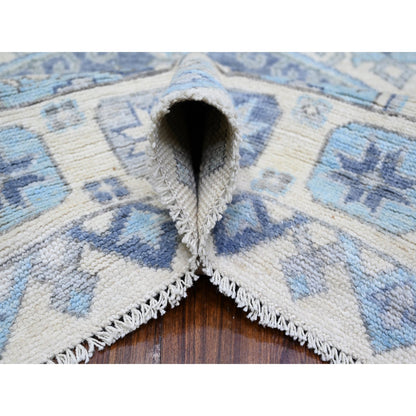 Tribal & Geometric Wool Hand Knotted Rug Ivory Ivory 8.0X9.7 -O073263