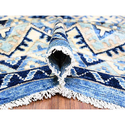 Tribal & Geometric Wool Hand Knotted Rug Blue Blue 8.9X11.9 -O073264