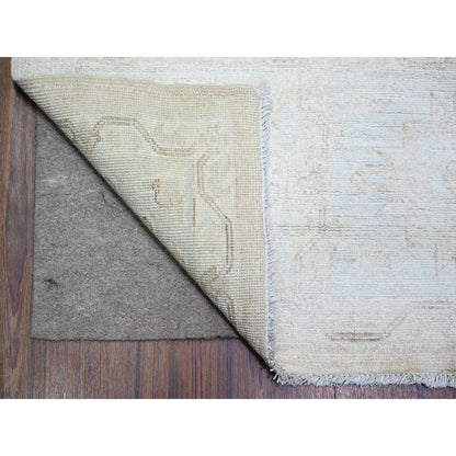 Oushak And Peshawar Wool Hand Knotted Rug Ivory Ivory 8.0X9.8 -O073278