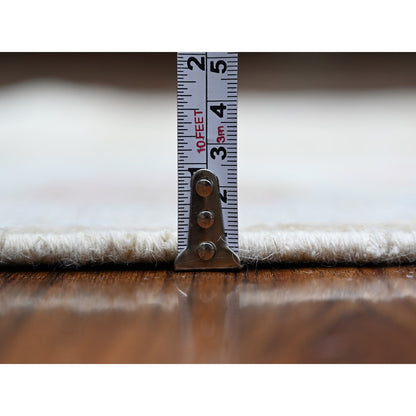 Oushak And Peshawar Wool Hand Knotted Rug Brown Light Blue 2.9X19.0 -O073305