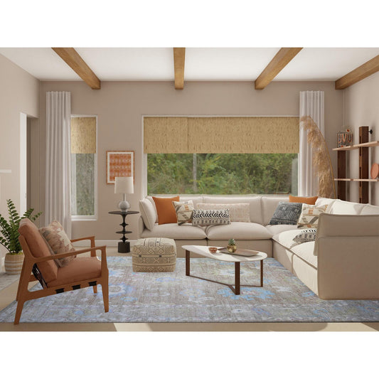 Oushak And Peshawar Wool Hand Knotted Rug Brown Gray 10.1X13.9 -O073382