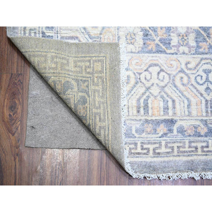Oushak And Peshawar Wool Hand Knotted Rug Grey Ivory 10.0X14.1 -O073397