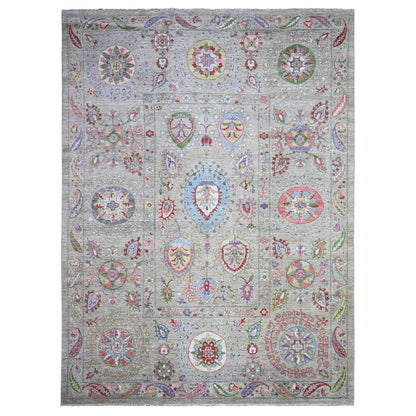 Oushak And Peshawar Wool Hand Knotted Rug Beige Beige 9.0X12.2 -O073403