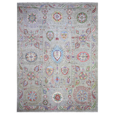 Oushak And Peshawar Wool Hand Knotted Rug Beige Beige 9.0X12.2 -O073403