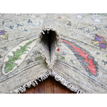 Oushak And Peshawar Wool Hand Knotted Rug Beige Beige 9.0X12.2 -O073403