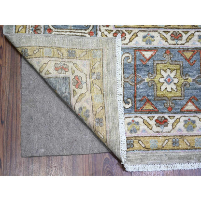 Oushak And Peshawar Wool Hand Knotted Rug Grey Blue 8.8X11.7 -O073406