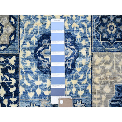 Oushak And Peshawar Wool Hand Knotted Rug Blue No Border 5.7X9.2 -O073407