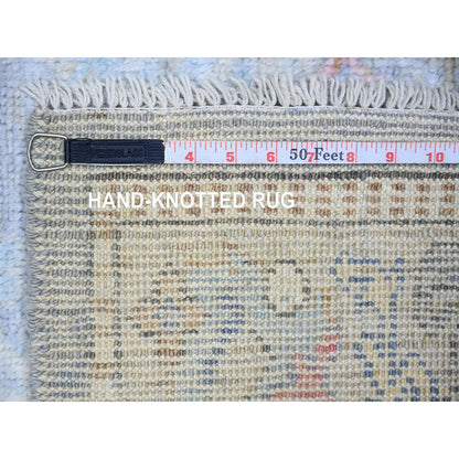 Oushak And Peshawar Wool Hand Knotted Rug Grey Gray 4.2X6.0 -O073416