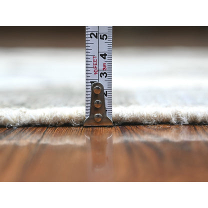 Tribal & Geometric Wool Hand Knotted Rug Ivory No Border 2.7X9.9 -O073489