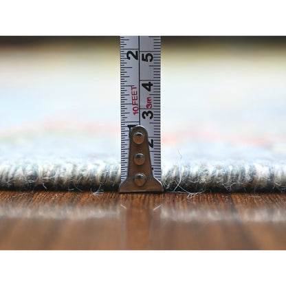 Oushak And Peshawar Wool Hand Knotted Rug Grey No Border 4.0X6.1 -O073496